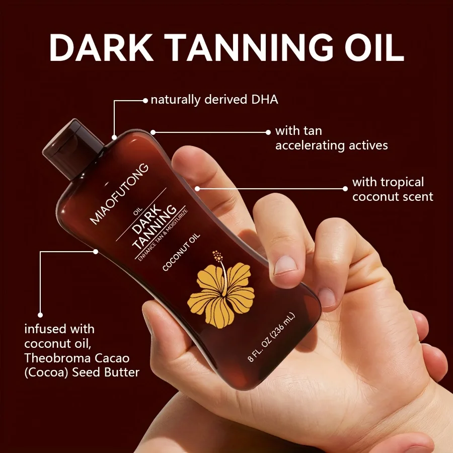Tanning oil tanning oil outdoor beach sunbathing even skin tone moisturizing body help tanning essential oil Skincare