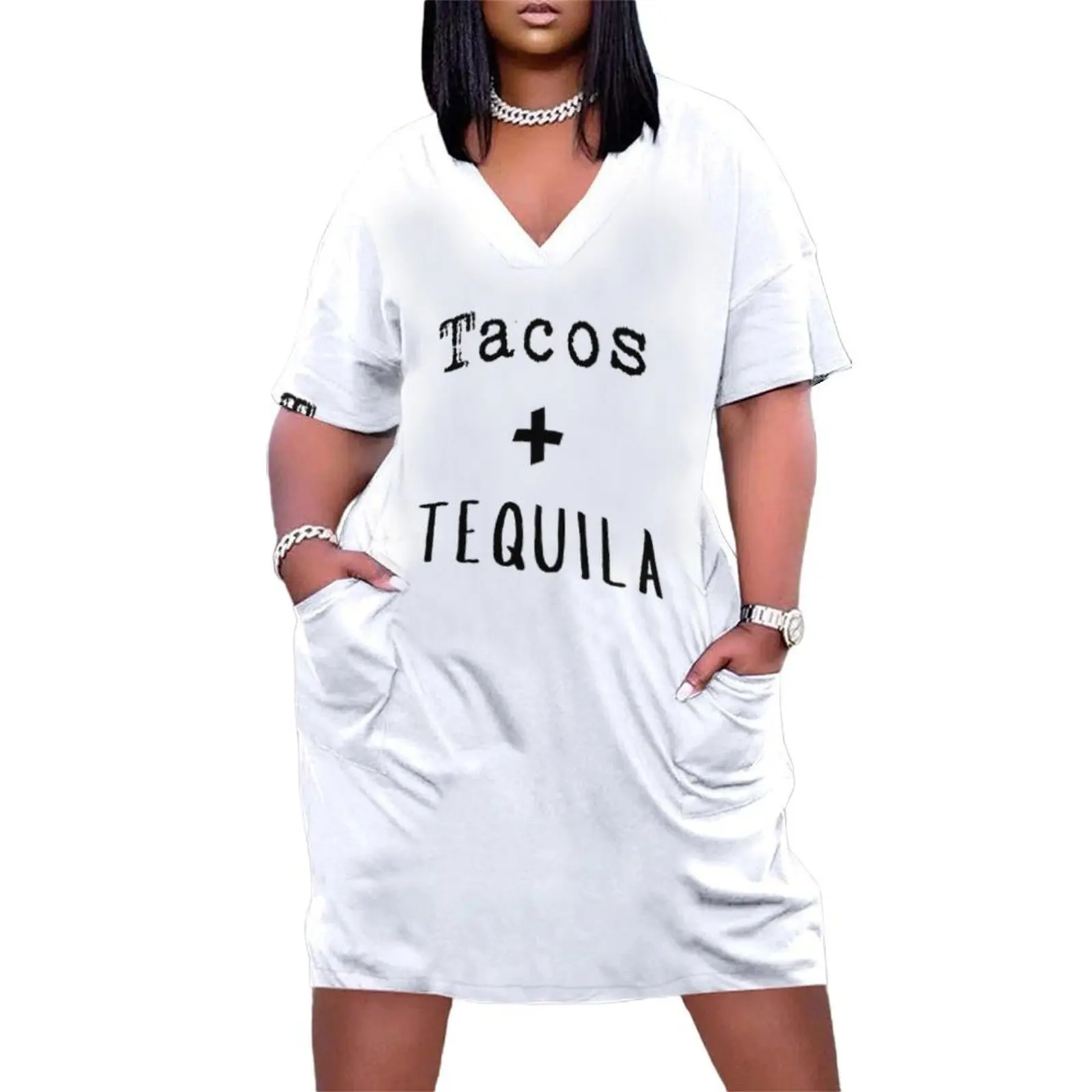 Tacos and Tequila Loose Pocket Dress prom dresses 2025 womens clothing