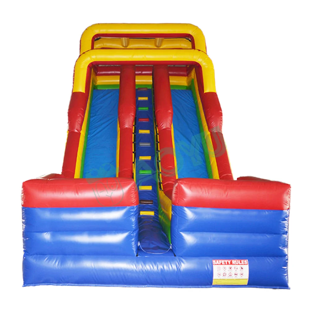 

Outdoor Large Colorful Bouncy Double Inflatable Trampoline Dry Slide Jungle Game Toy Accessories For Adults Kids