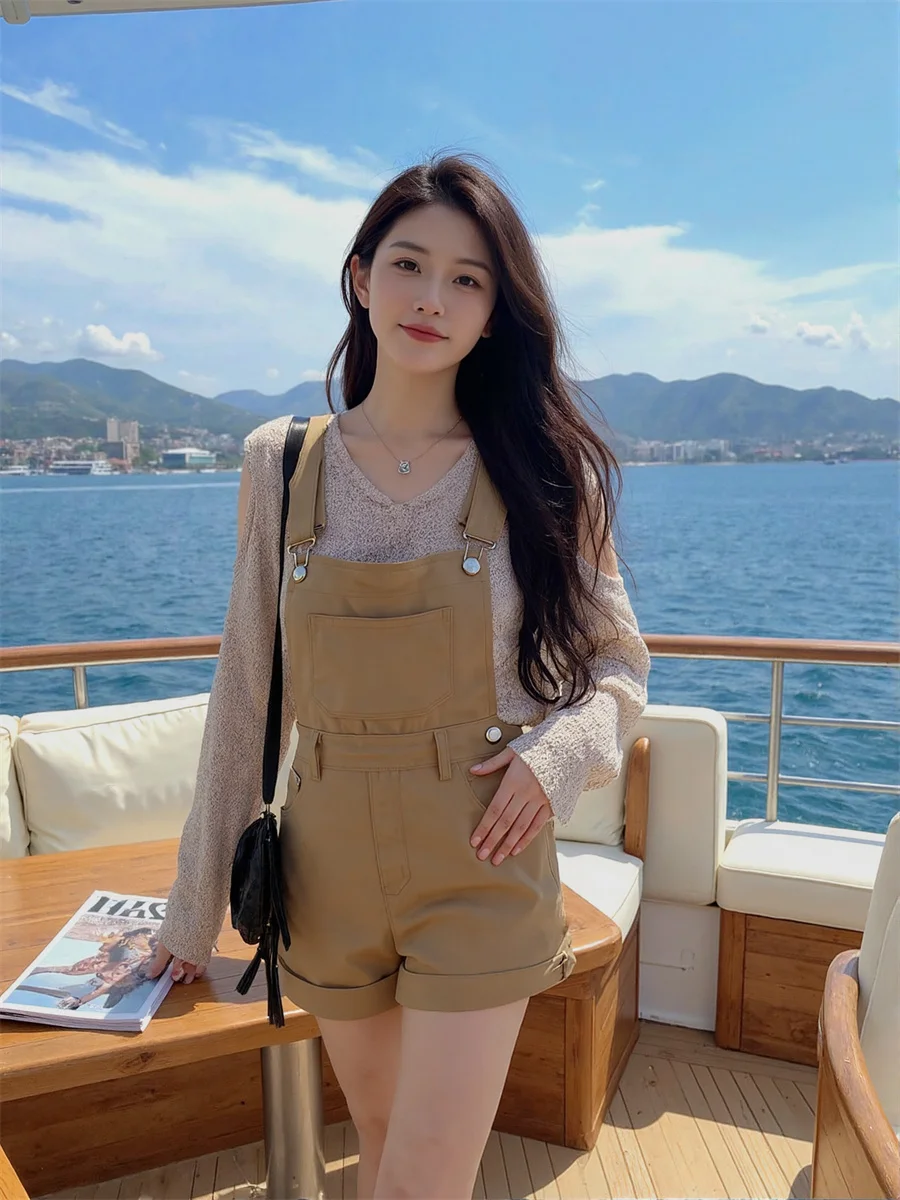 

Denim Vintage Rompers For Woman Elegant High Waist Playsuits Women'S Clothing 2025 Trend Spring Strapless Knot College Slimming