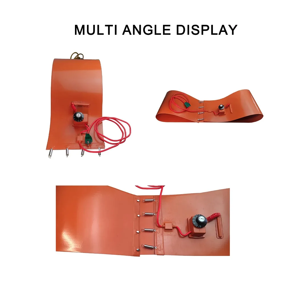 

2000W 1740x250mm Electric Oil Drum Silicone Heating Belt Silicone Band Drum Heater DIY Silicone Rubber Heater