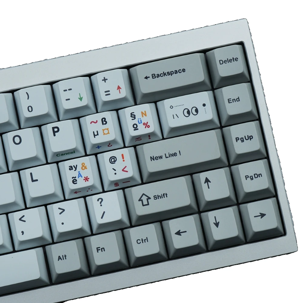 Imagem -06 - Cold White Conjunto Keycap Retro Pbt Personalizado Perfil Cereja Retro-minimalista Teclado Mecânico 68 84 96 104