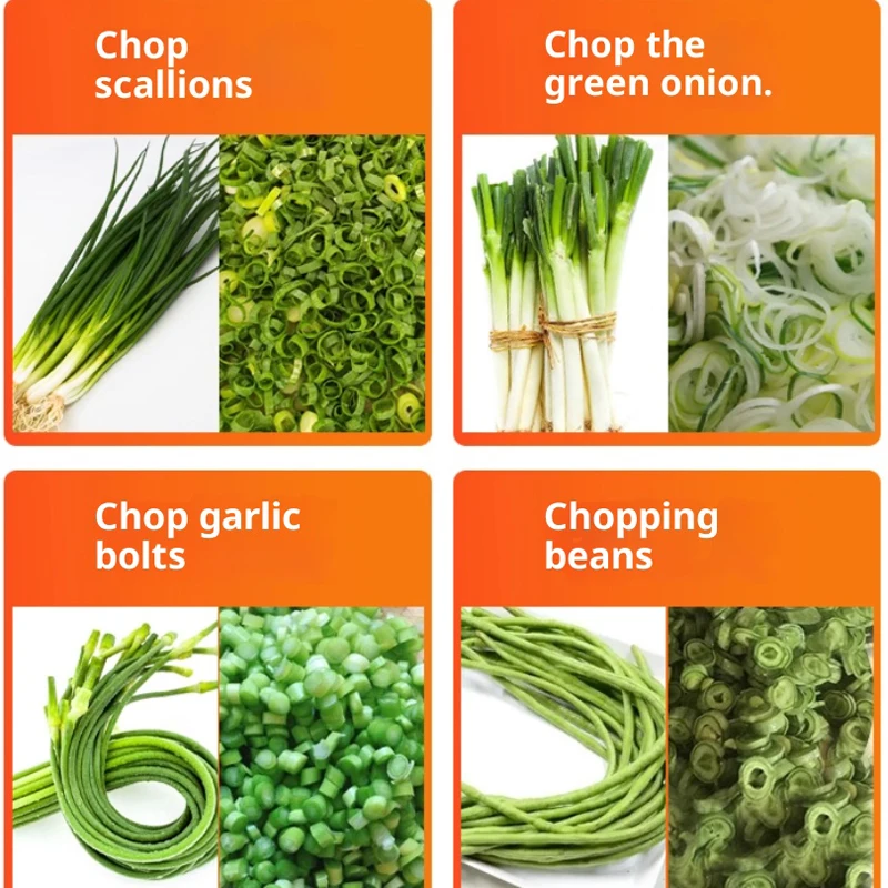 Máquina cortadora de chalote eléctrica comercial, rebanadora de cebolla de acero inoxidable, cortador de verduras completamente automático