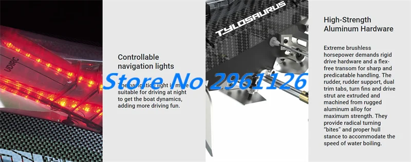 Electric Smart 63CM Oversize Remote Control Boat Brushless Motor Cool Lighting 70KM/H Ultra High Speed RC Speedboat RC Racing Bo