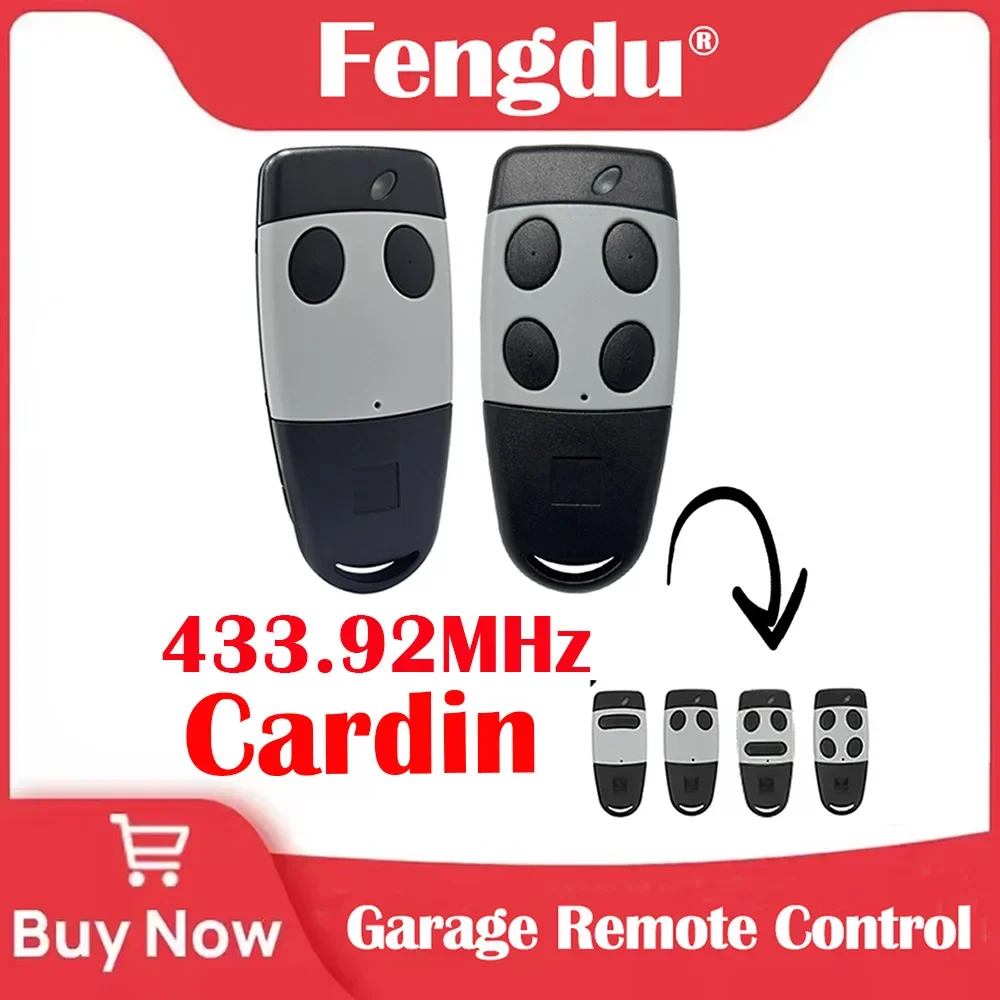 CARDIN For TXQ449100 TXQ449200 TXQ449300 TXQ449400 433.92Mhz Rolling Code Garage Door Keychain Control