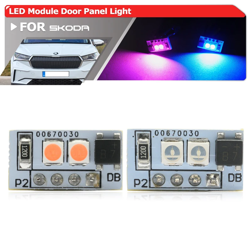

For Skoda Enyaq 2021+ Scala 2019+ Kodiaq I II 2017+ Superb III Facelift Rapid LED Interior Door Panel Pocket Ambient Lamp Module