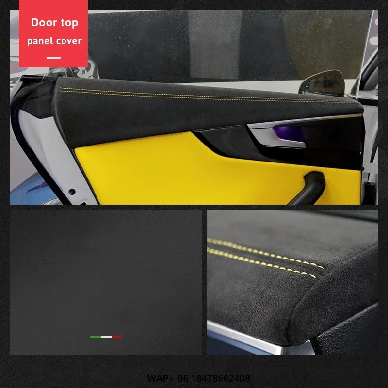 Door Top Panel Cover in Alcantara for  Door Interior Car Accessories Modification Interior Kit Upholstery