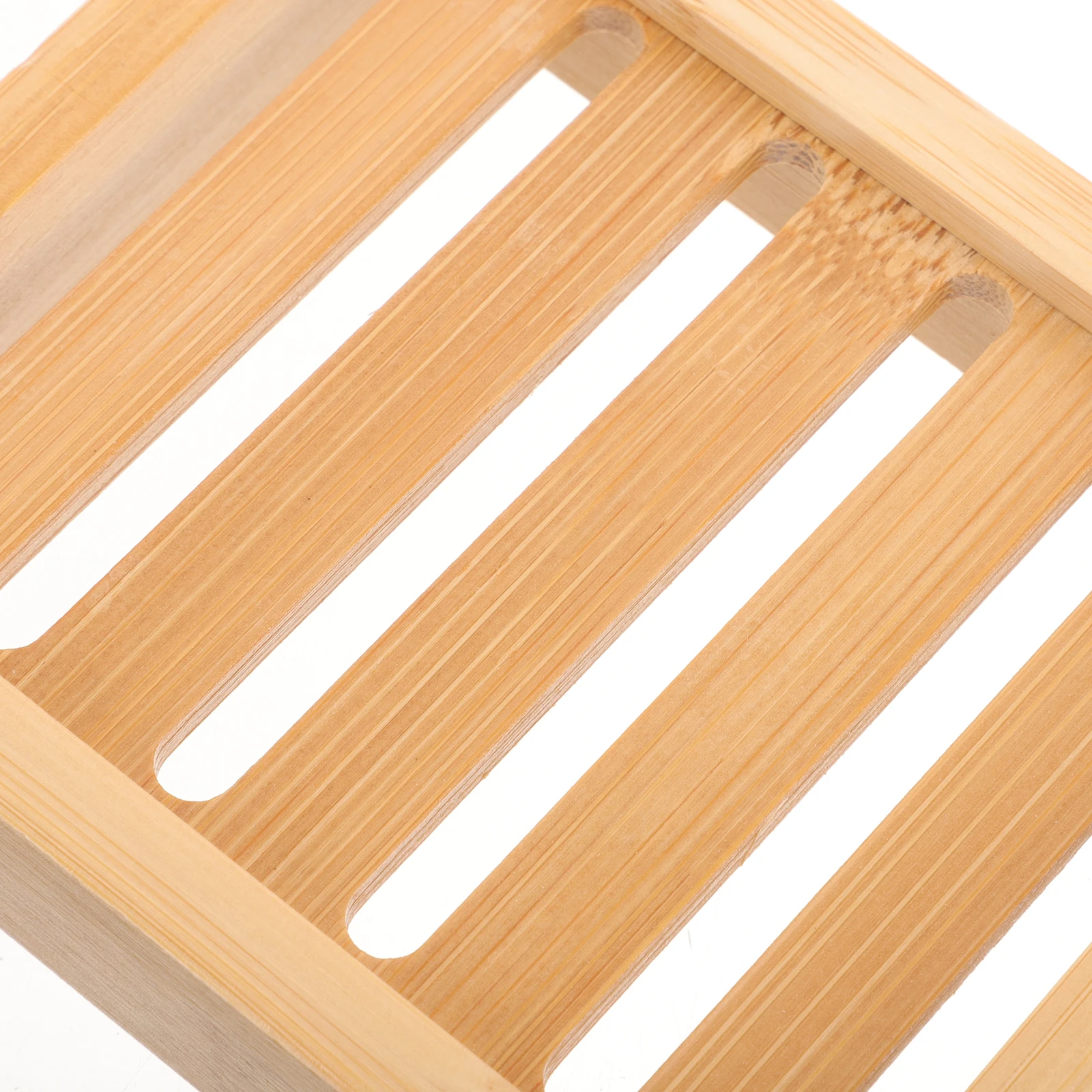 

1Pcs Bamboo Soap Dish Simple Compact Design Soap Drainer Tray for Home Office Bathroom Kitchen Shower Room Organizer