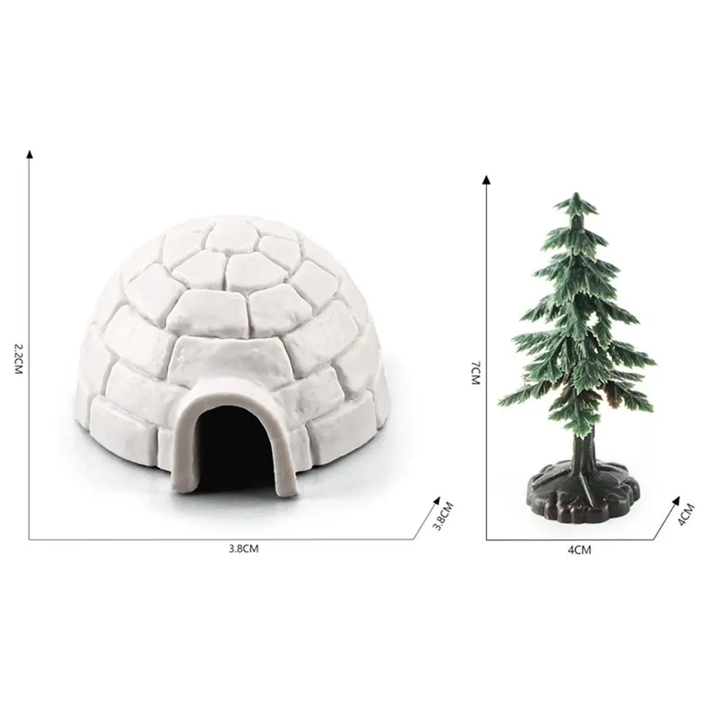 Fish Tank Accessories Realistic Igloos Model North Pole Bear Arctic Figures Arctic Animals House Mini Polar Animal Shelter