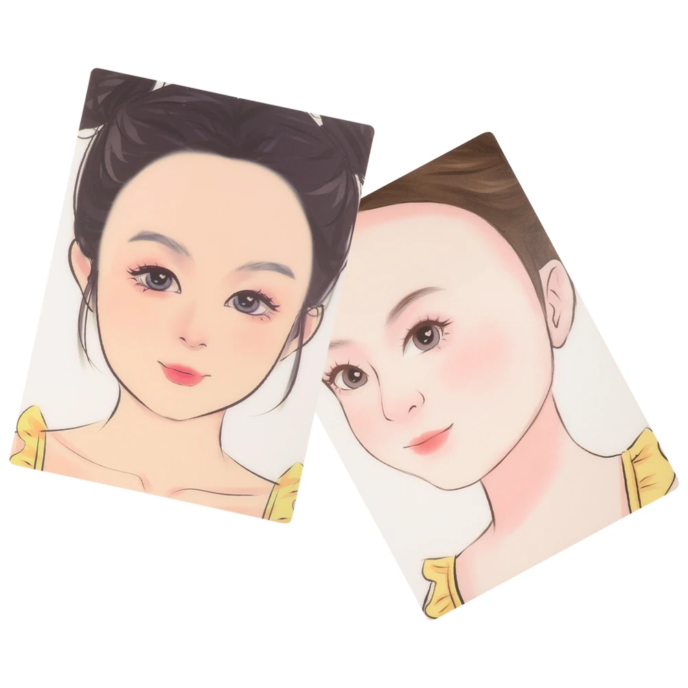 

2pcs Face Painting Practice Board Reusable Kids Face Paint Training Tool Makeup Exercise Board For Children Art Class Durable