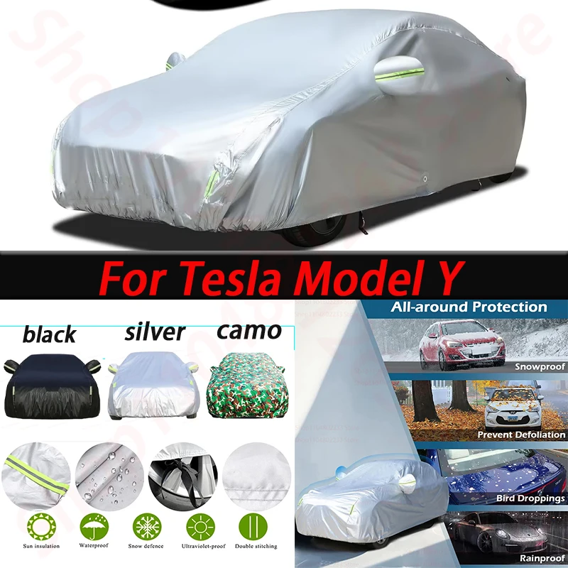 

Car Cover For Tesla Model Y Car Cover Waterproof All Weather Anti-UV Rain Snow Scratch Resistant Windproof Auto Cover