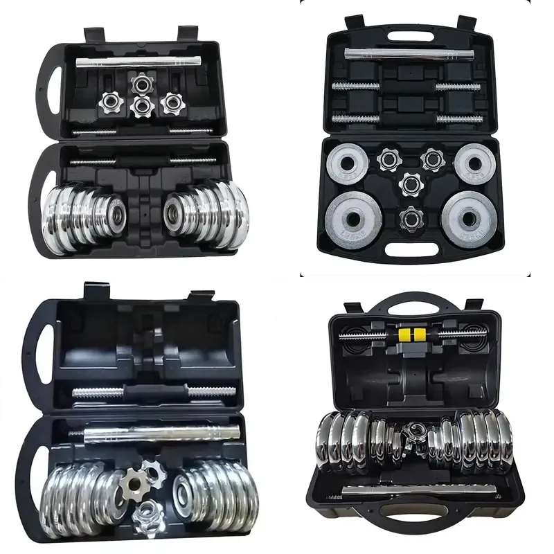 Wholesale Adjustable Cast Iron Dumbbell Set with Chrome Plate for Strength Training