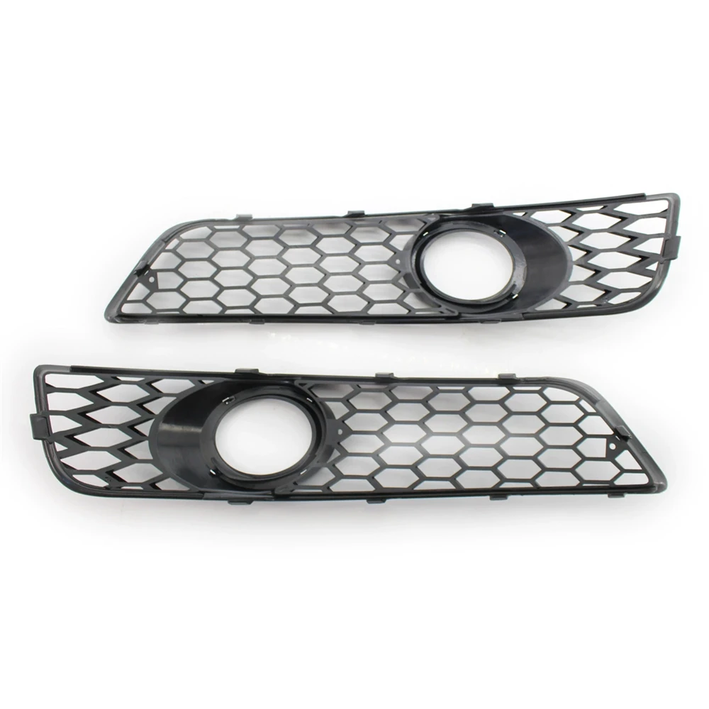 

​For Audi A3 8P 2009-2013 Front Bumper Fog Light Grille 1 Pair Car Honeycomb Mesh Fog Lamp Grille Cover