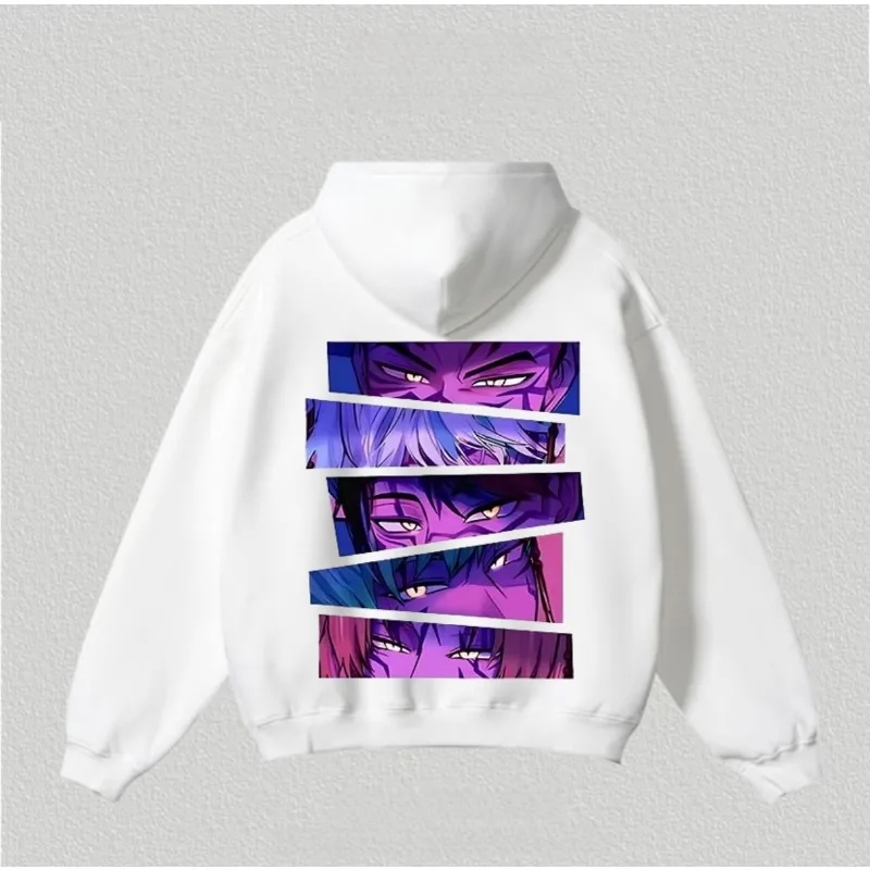 

2025 New Saja Boys Letter Print, Men's and Women's Cotton Hoodie Loose Thermal Sports Shirt Long Sleeve Fleece Casual Jumper