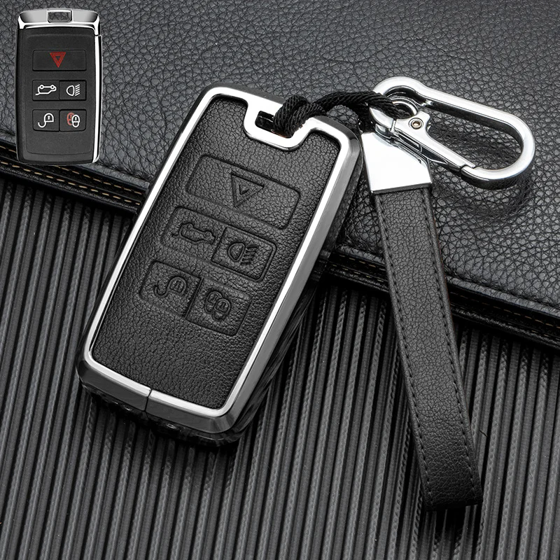 Car Key Case Holder Keychain For Land Rover Range Rover Discovery 5 Sport 2018 2019 For Jaguar XEL E-PACE 2019 Accessories