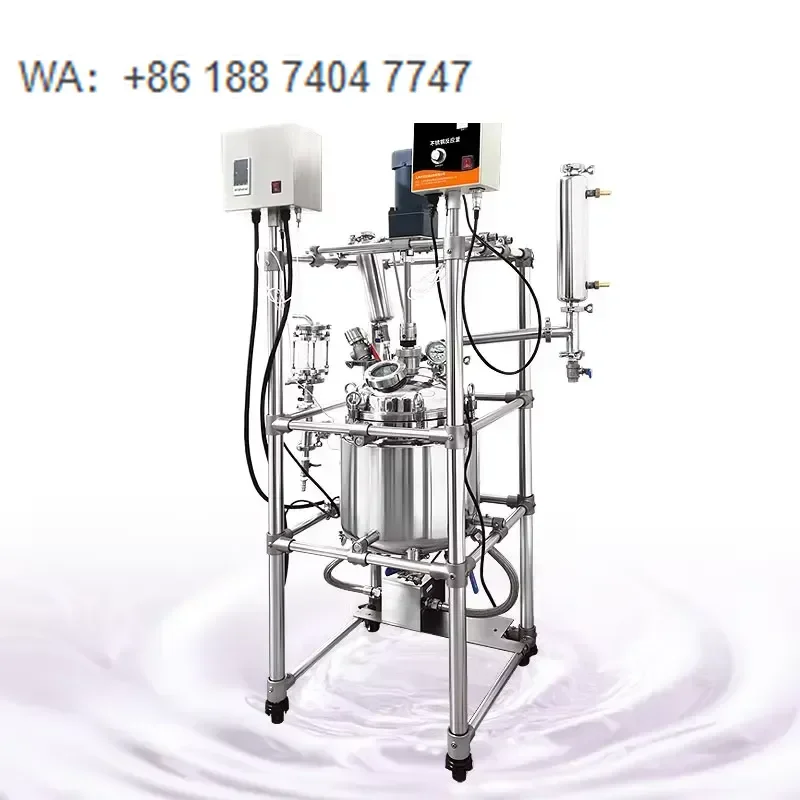 Custom Laboratory 1L to 500L Stirrer Jacketed Stainless Steel Reactor with Circulation Pump Heating Function for