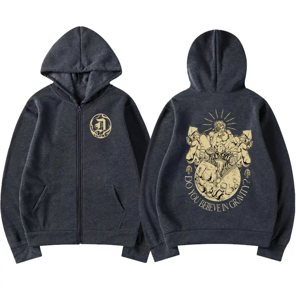 أنيمي جوجو غريب مغامرة سستة هوديس ديو براندو مانغا زمم قمصان سويت شيرت بقلنسوة الرجال النساء موضة بلوفرات غير رسمية معاطف #2