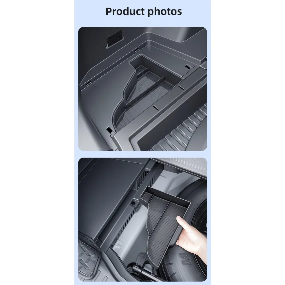Für Toyota RAV4 2026-2028 Linker Kofferraum-Aufbewahrungsbox ABS Schwarz Laderaum-Organizer Multifunktionsbehälter Auto-Innenausstattung Pro – Detail 7