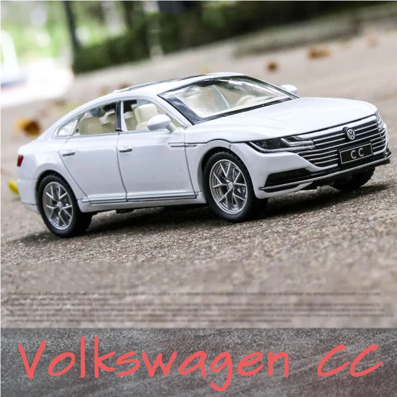 1:32 CC VW Volkswagen CC Diecast Scale  Metal  toy Car Models 6 Openable Doors Model Sound And Light Pull Back SUV Toys for kids