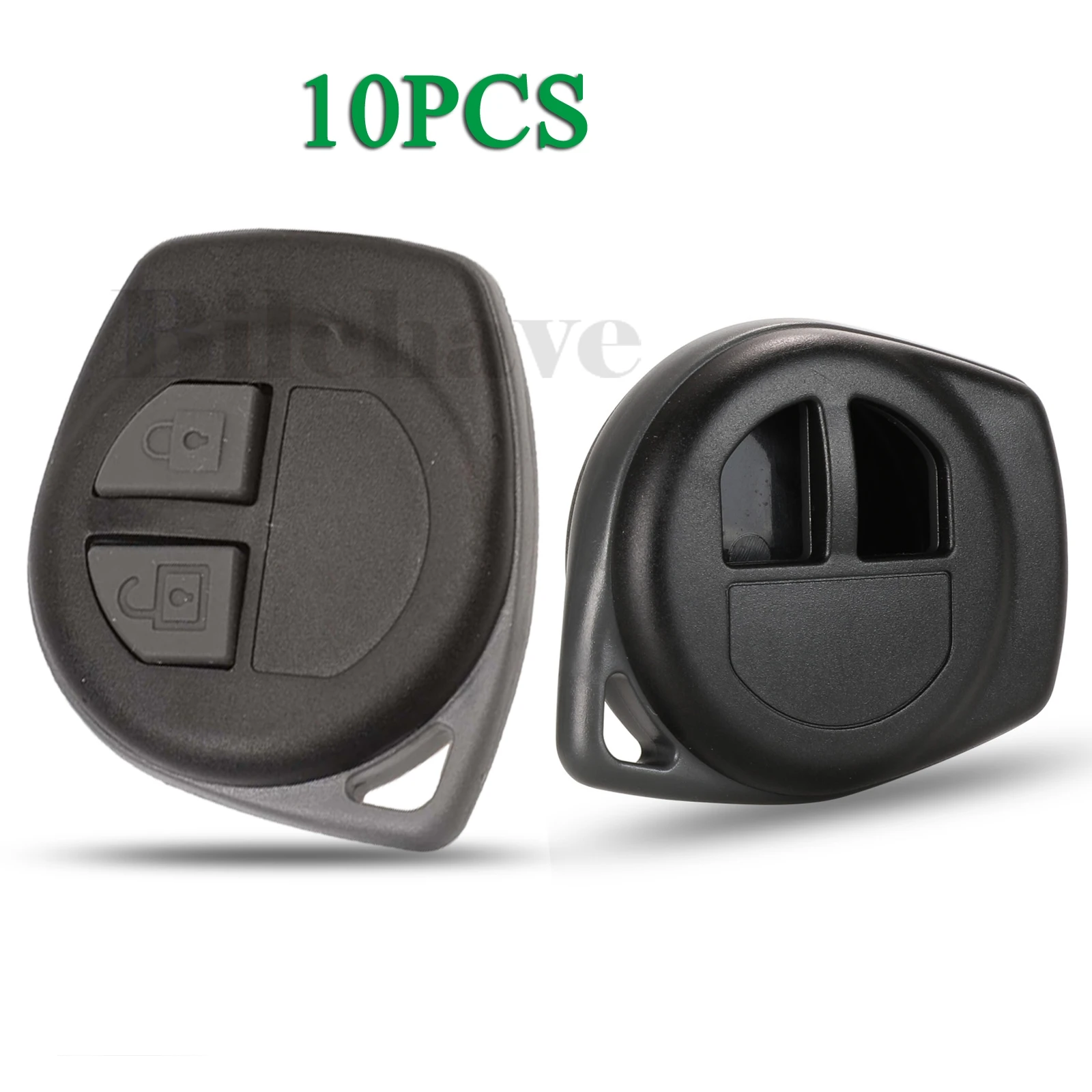 Bilchave 10 pçs para chave de carro suzuki igins alto sx4 vauxhall agila 2005-2010 fob 2 botões controle remoto com almofada de botão