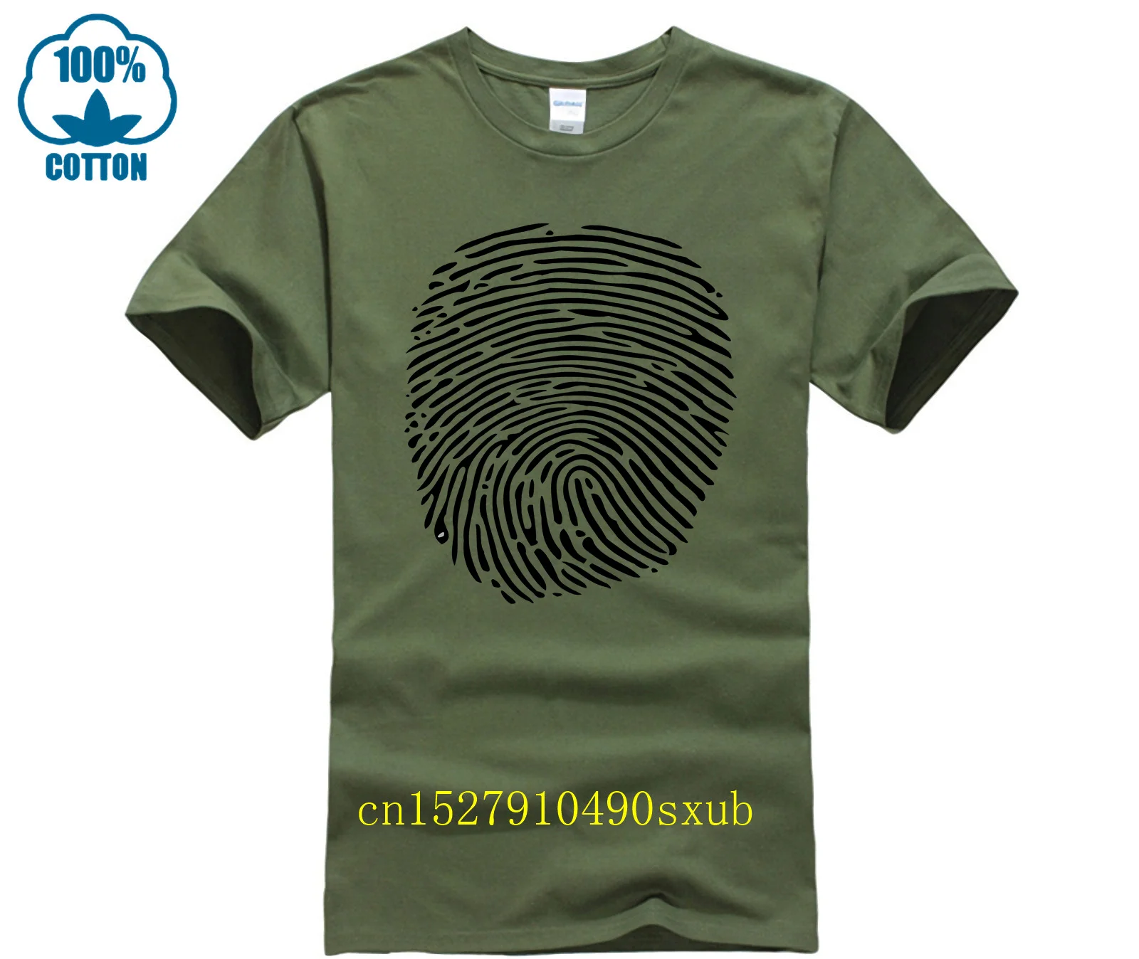 T-shirt con impronte digitali 2023 t-shirt con inchiostro per scienze forensi