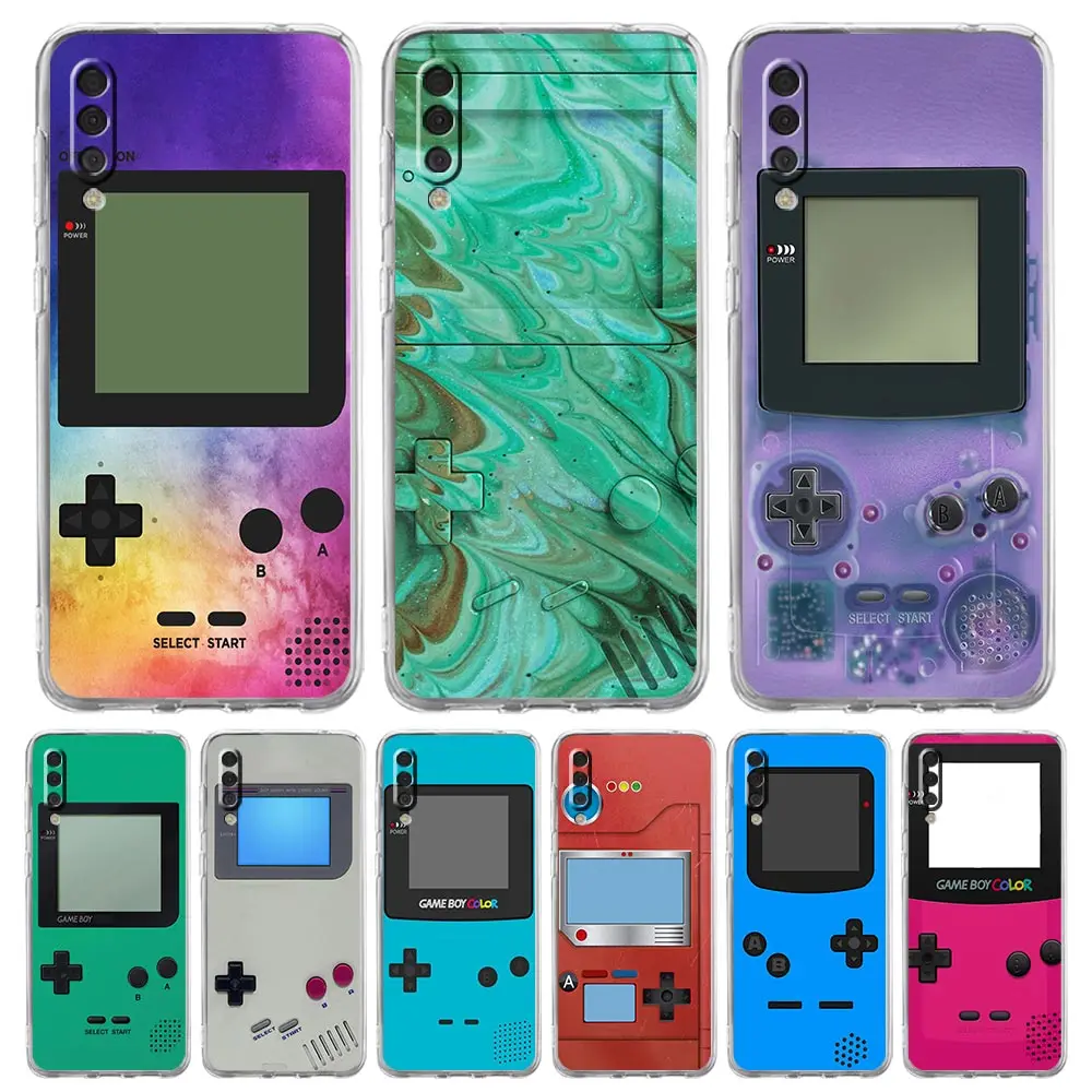 Capa de telefone para samsung galaxy a14 a50 a70 a30 a40 a20e a10s a20s a02s a04s a12 a22 a32 a34 a42 a52 5g a54 gameboy boy game cover