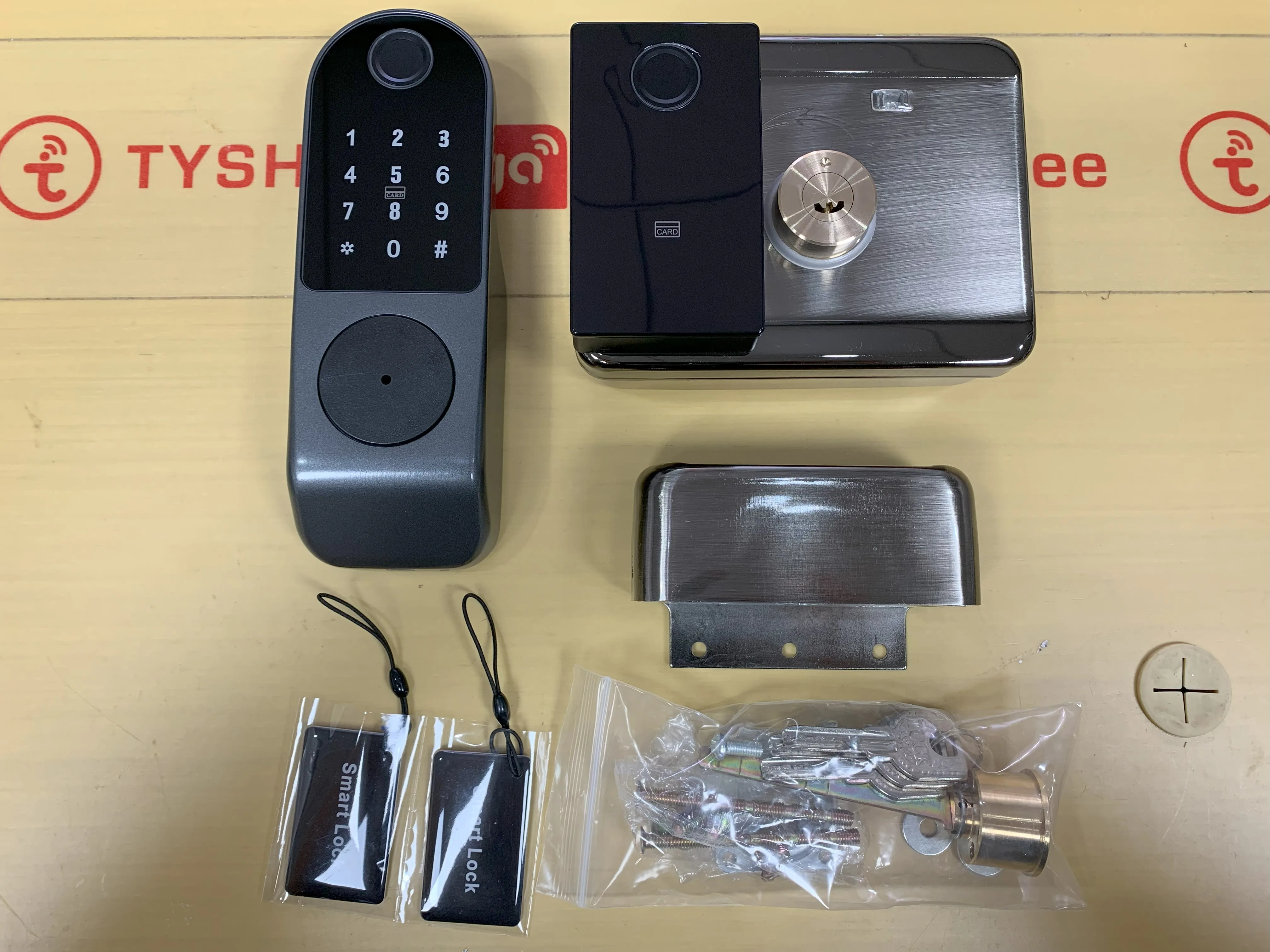 TYSH Tuya Smart WiFi Remote Lock مقاوم للماء قفل حماية الأمن الإلكتروني الرقمي مع الوصول إلى بصمات الأصابع للاستخدام المنزلي أو الفندقي