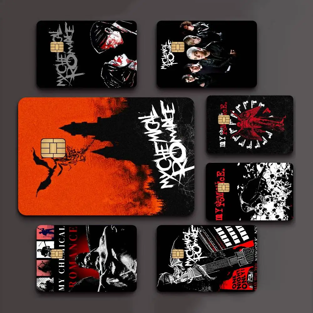 My Chemical Romance Rock Band Diy Credit Debit Card Sticker Party Sticker Decoration Waterproof Small Chip Card Skin Sticker