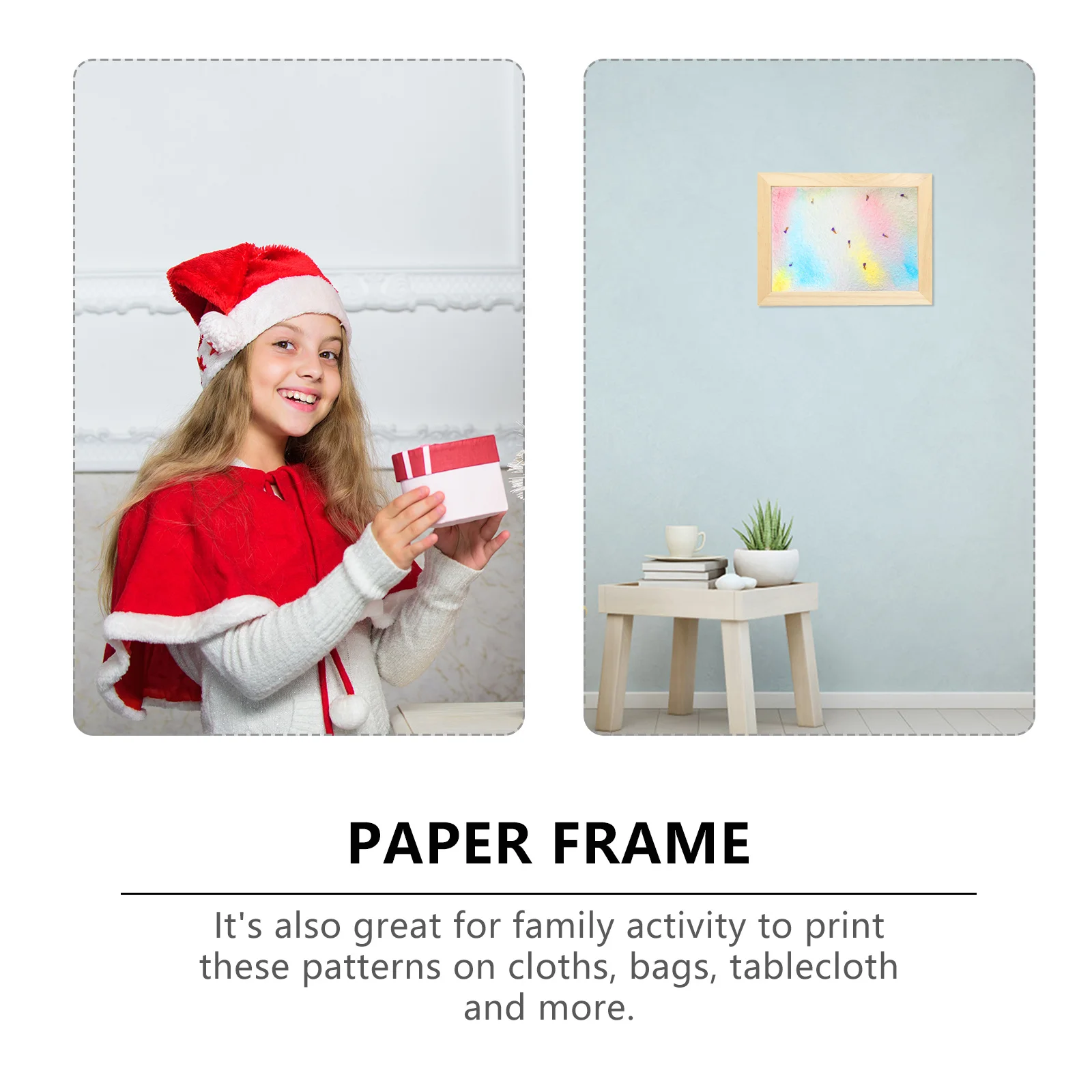 

Double Paper Making Frame Diy Mould Wooden Screen Printing Kit For Handicraft Tool Craft Education Project