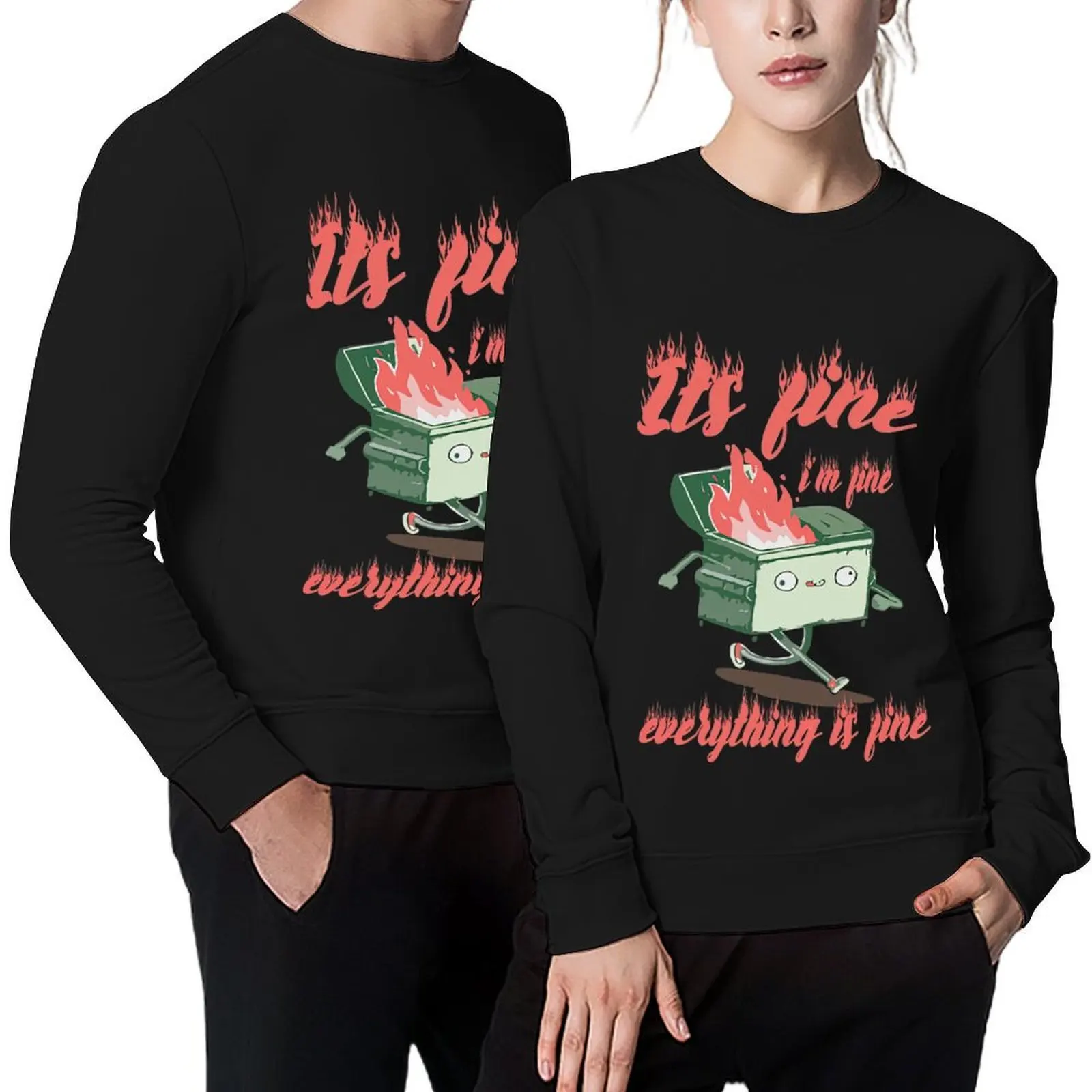 

Its Fine I'm Fine Everything Is Fine Pullover winter clothes men's sweat-shirt set clothes for men tracksuit new sweatshirt