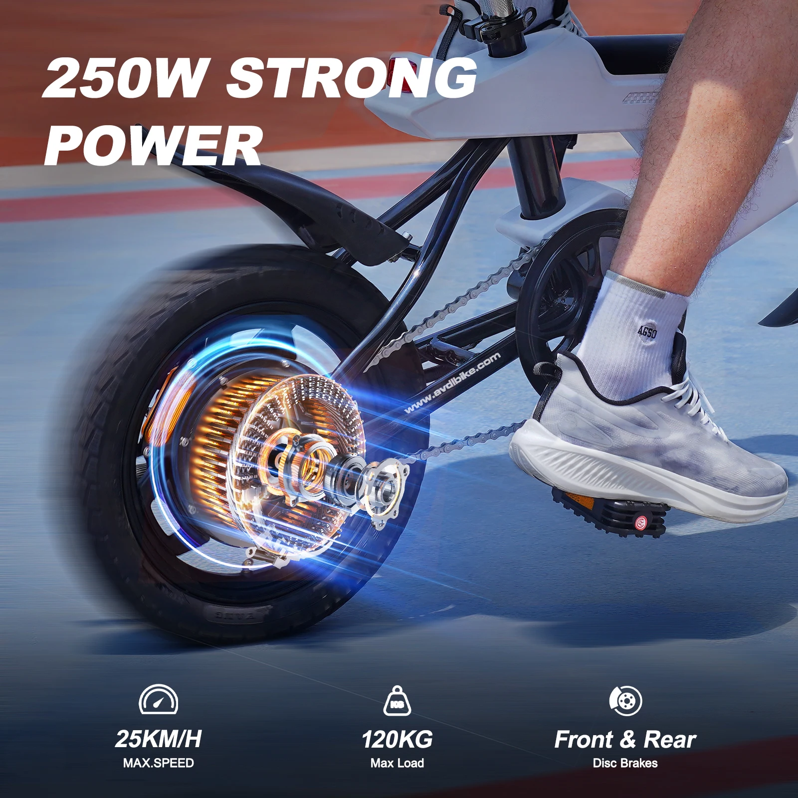 دراجة كهربائية بحجم عجلة 14 بوصة مع بطارية 36 فولت 6.4 أمبير، شاشة LCD رقمية، محرك E-Bike 250 وات و25 كم/ساعة،