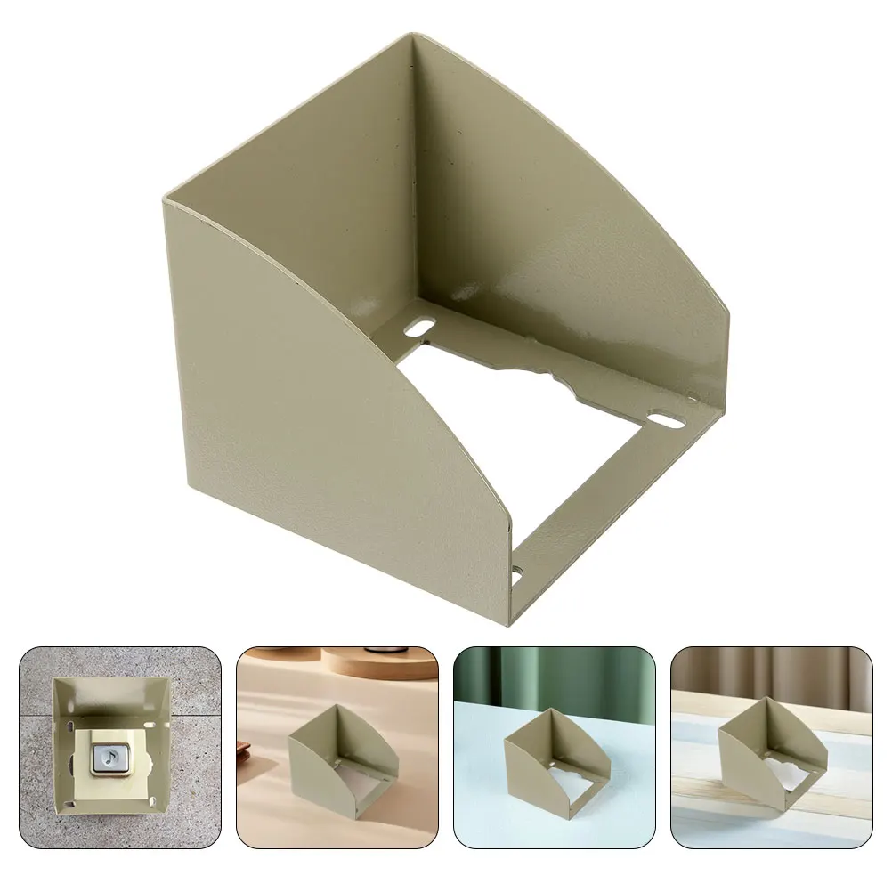 

2pcs Doorbell Switch Rain Cover Iron Socket Metal Outlet Protector Waterproof Plug Cover Outdoor Electrical Socket Box