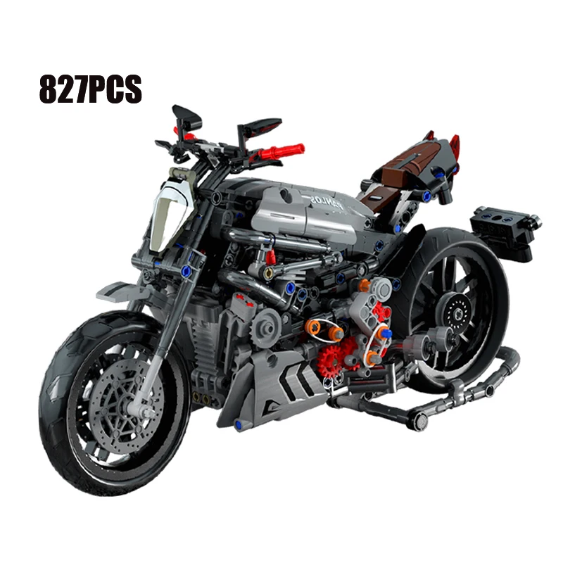 

City Champion Motorcycle Tech Car Model Building Blocks MOC Speed Racing Motobike Vehicle Bricks Boys Toys Children Gifts