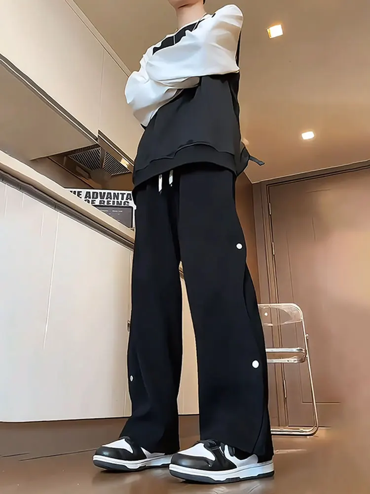 

Мужские вельветовые брюки Bla прямого кроя, осенние, в уличном стиле, на пуговицах, рабочие, свободные, широкие, удобные, длинные