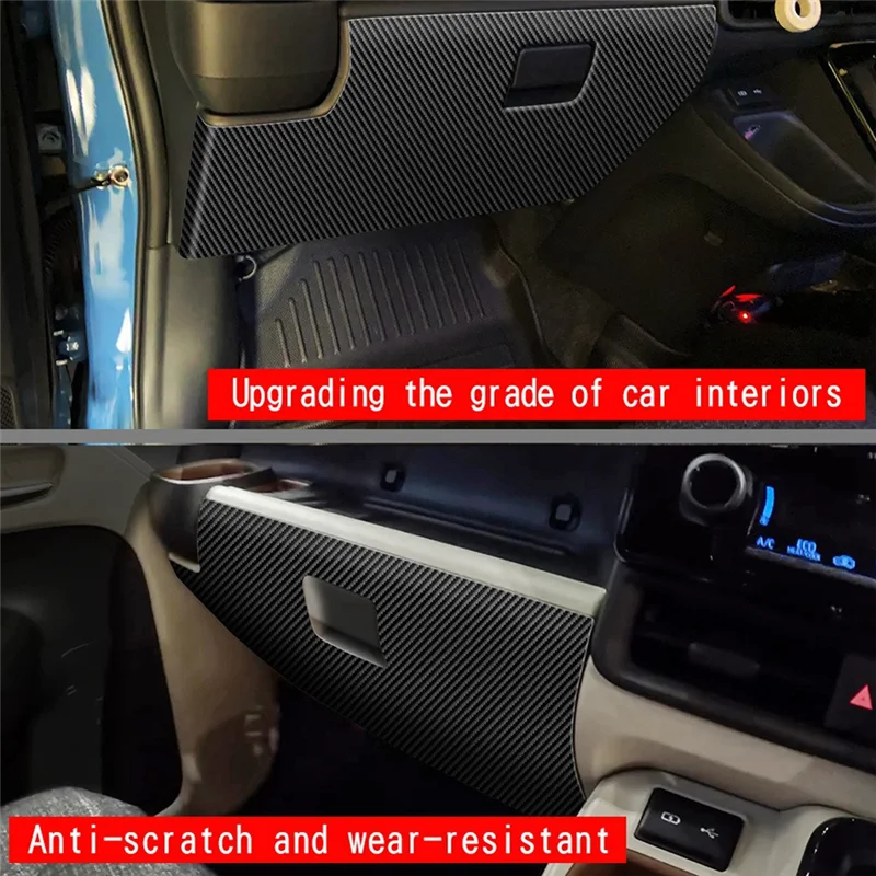 

Автомобильный кожаный перчаточный ящик, наклейка на панель для Toyota Sienta 10, серия, автомобильный ящик для хранения пассажиров, панель из углеродного волокна-A67F