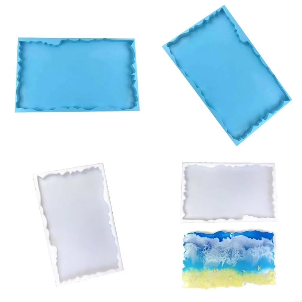 Large Irregular Rectangle Mold River Table Silicone Mold DIY Crystal Epoxy Resin Mold Ornaments Tabletop Drop Glue Molds