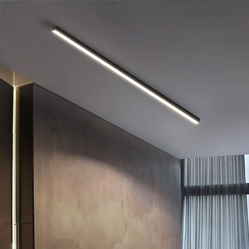 Imagem -06 - Modern Minimalista Bar Shaped Led Ceiling Light Proteção para os Olhos Decoração para Casa Varanda Quarto Sala Foyer Cabeceira