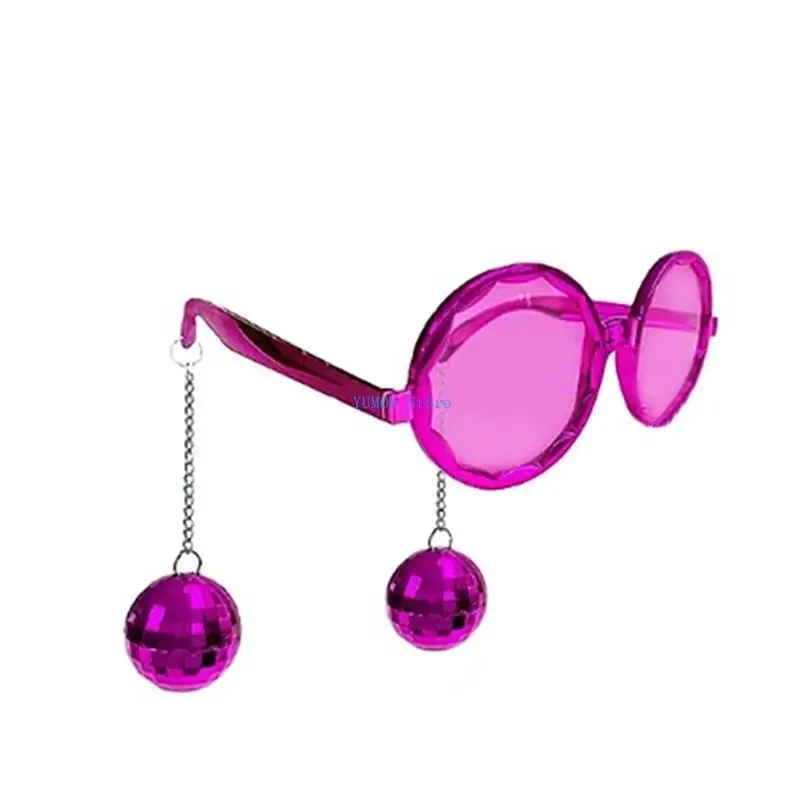 

D0UD Y2K Sunglasses for Women Men,Trendy Ball Pendant Sunglasses Fashion Round Sun Glasses Cosplay Eyewear