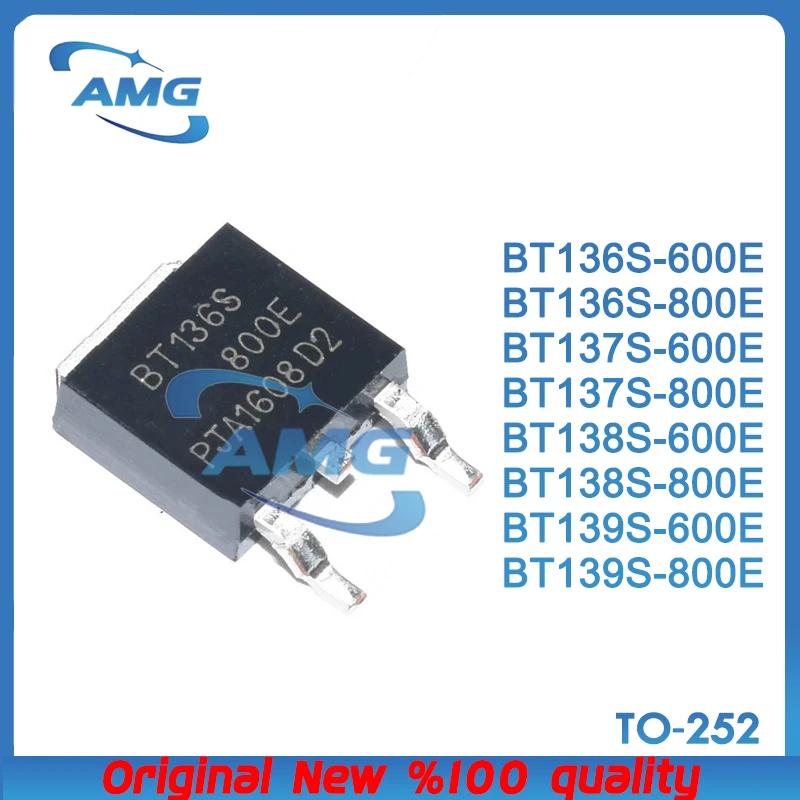10PCS HXY BT136S-600E BT136S-800E BT137S-600E BT137S-800E BT138S-800E BT138S-600E BT139S-600E 800E TO252 bidirectional thyristor
