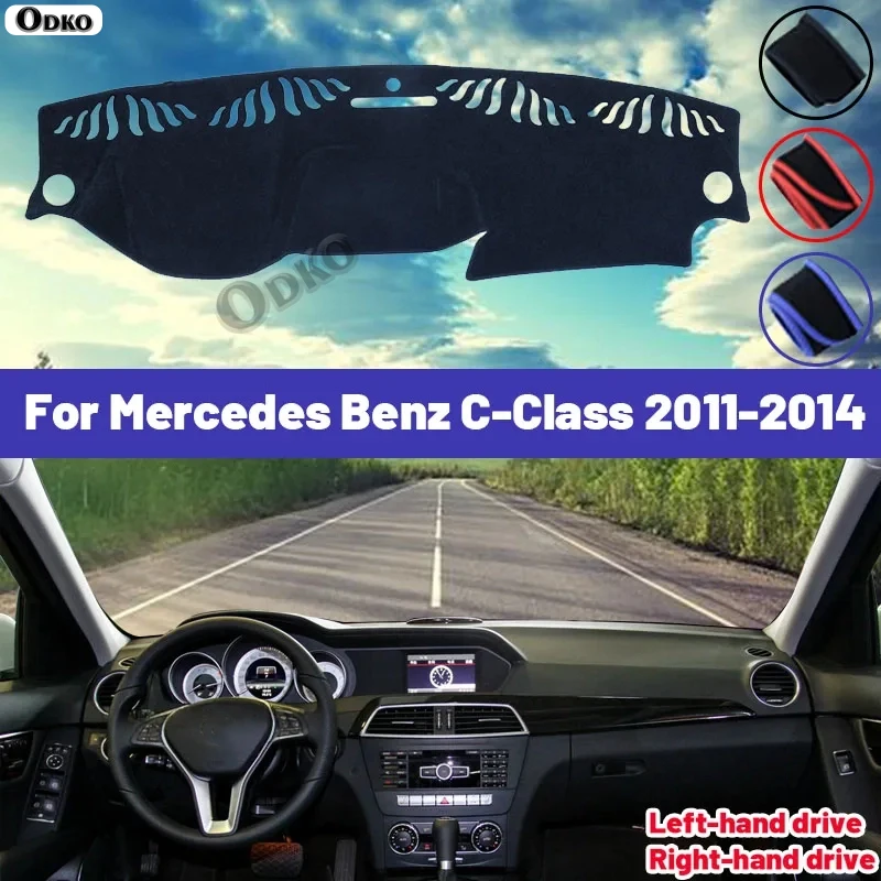 

High Quality For Mercedes Benz C-Class W204 C-Klasse C180 C200 C220 C250 C300 Car Dashboard Cover Mat Sun Shade Avoid Light Pad