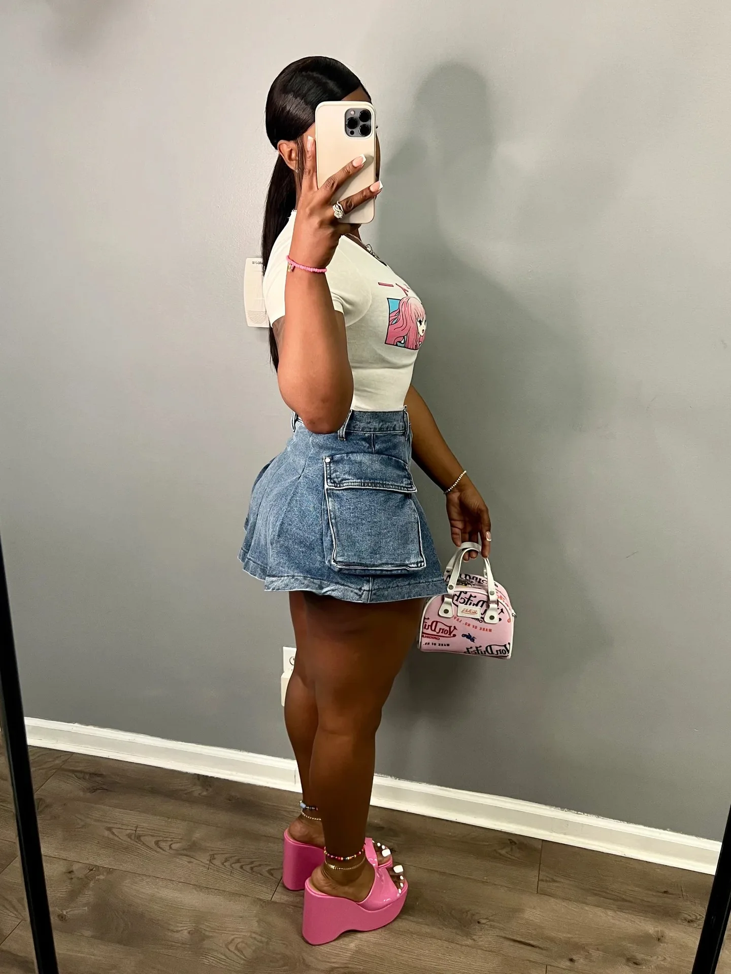 Denim Mini Pocket Skirt Jean Dress Sexy Y2K Streetwear 2023 Women Summer Clothing Cargo Pocket Dress High Waist Patchwork Skirts