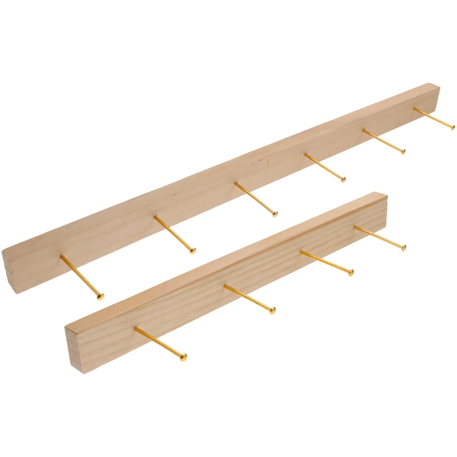 

1Set Wooden Jewelry Wall Organizer Necklace Holder Hanging Rack Elegant Display for Earrings Rings Bracelet Organizer