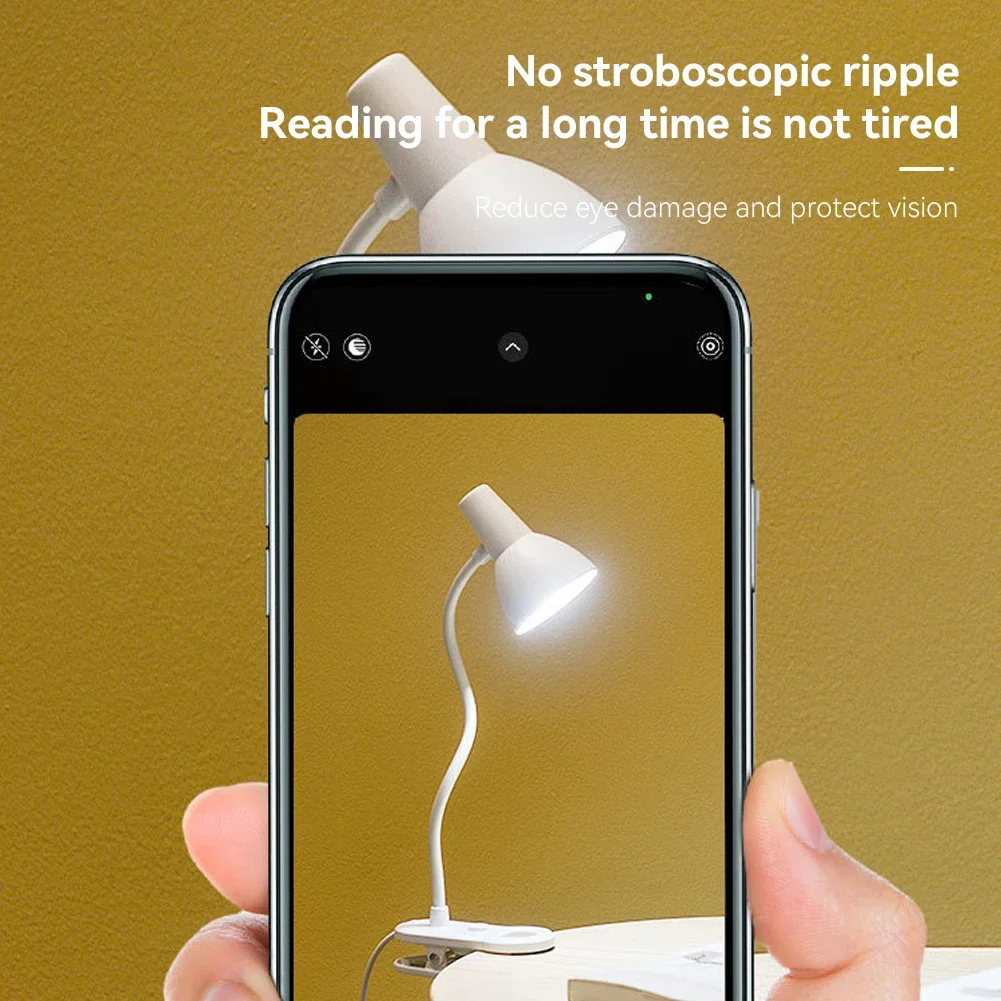 LED حماية العين كتاب ضوء الليل قابل للتعديل زاوية صغيرة كليب على مكتب مذاكرة مصباح AA بطارية USB المكونات في لقراءة غرفة النوم