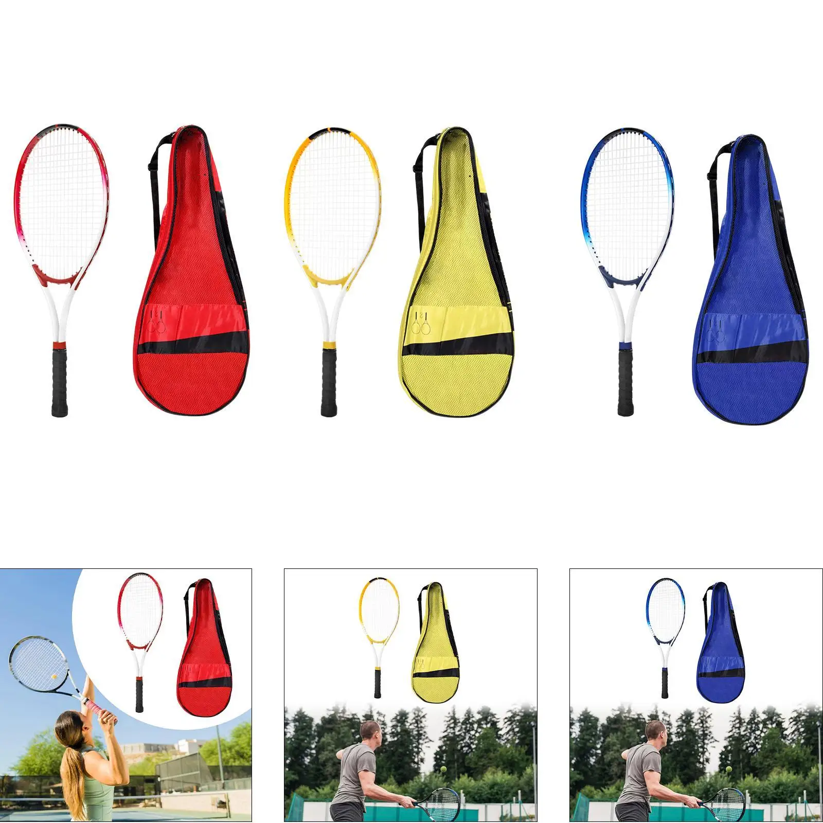

Tennis Racket with Bag Summer Workout College Exercise Player Tennis Racquet