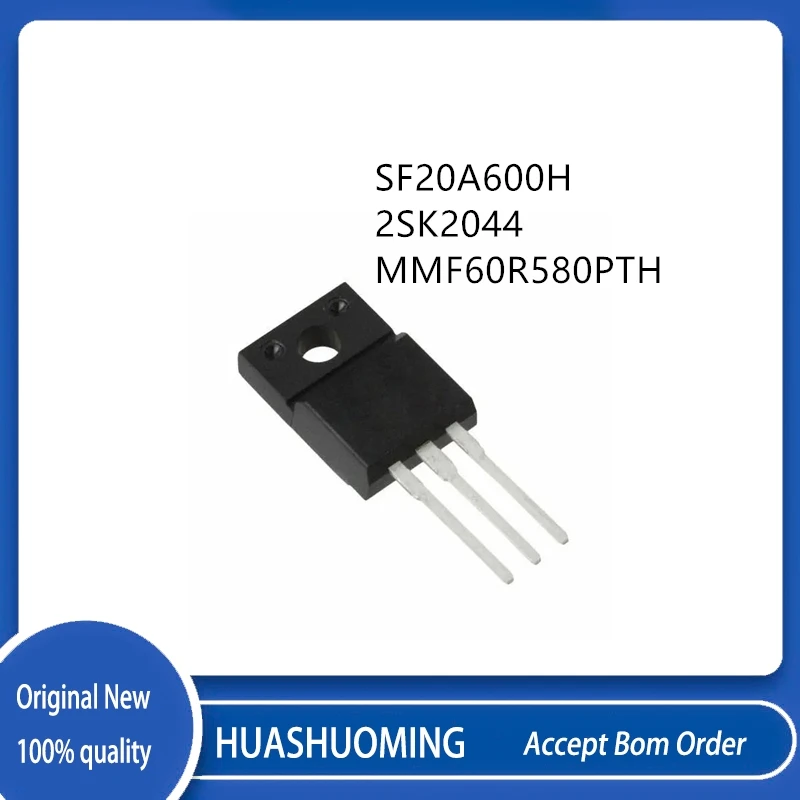 10Pcs/Lot  SF20A600H  K2044 2SK2044 60R580P MMF60R580PTH TO-220F