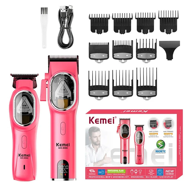 

Kemei 8502 Парикмахерские машинки для стрижки волос и триммеры для мужчин Профессиональный электрический беспроводной триммер для волос для бороды Машина для стрижки волос
