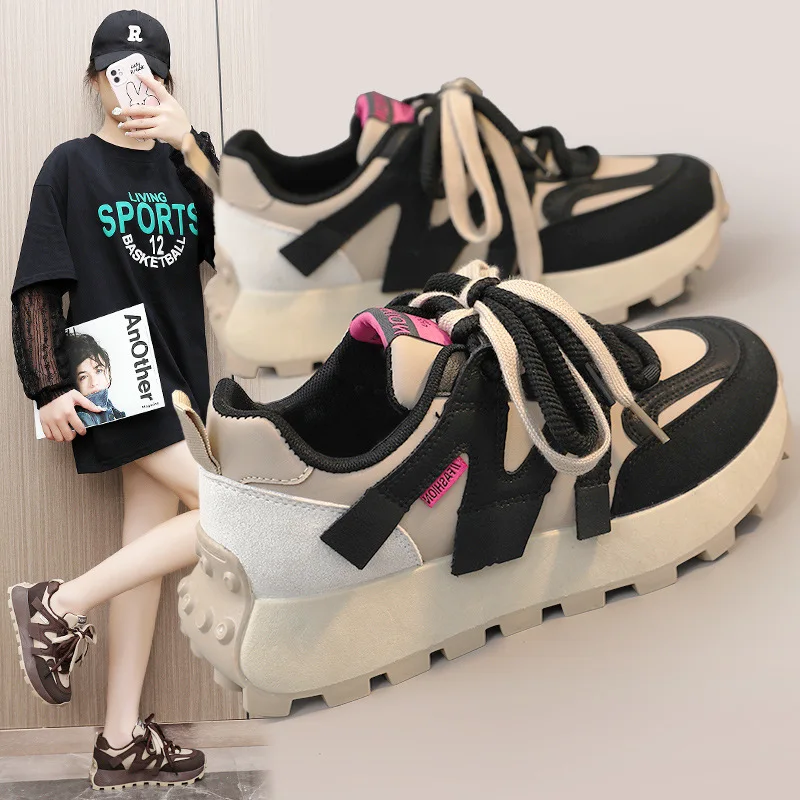 

Новые женские кроссовки G6822 2023 Весна-Осень с надписью, дышащие, удобные, на утолщенной подошве, спортивные, повседневные