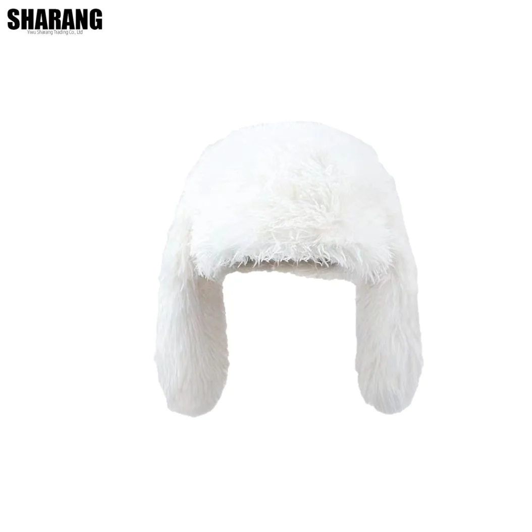 كوريا تصميم جميل آذان أرنب كبيرة أفخم قبعة صغيرة قبعة المرأة الخريف والشتاء الدافئة واقية الأذن الجدة محبوك الباردة قبعة الباروكات