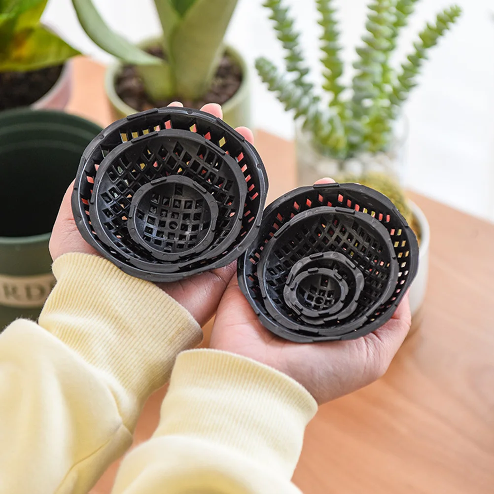 20 قطعة اناء للزهور ثقب منصات شبكية زارع حصيرة للصرف السلطانية شكل بونساي أسفل المعاوضة مرشح شبكي بلاستيكي لحديقة وعاء النبات