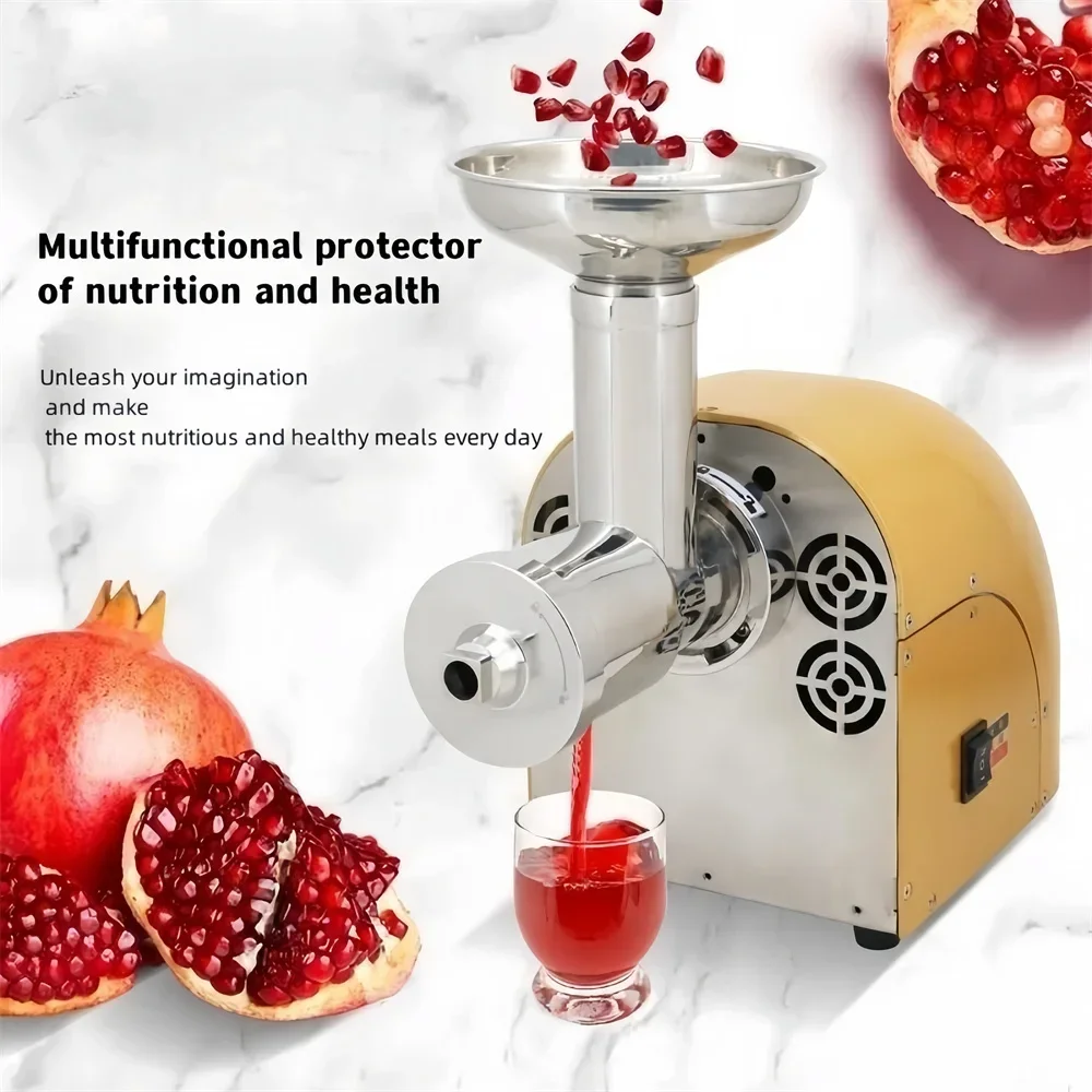 

304 Stainless Steel Slow Masticating Auger Juicer Fruit Vegetable Low Speed Juice Extractor Compact Cold Press Juicer Machine